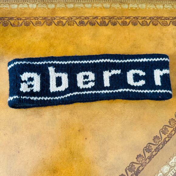abercrombie kids knit fleece headwear navy ear warmer headband - Picture 1 of 3